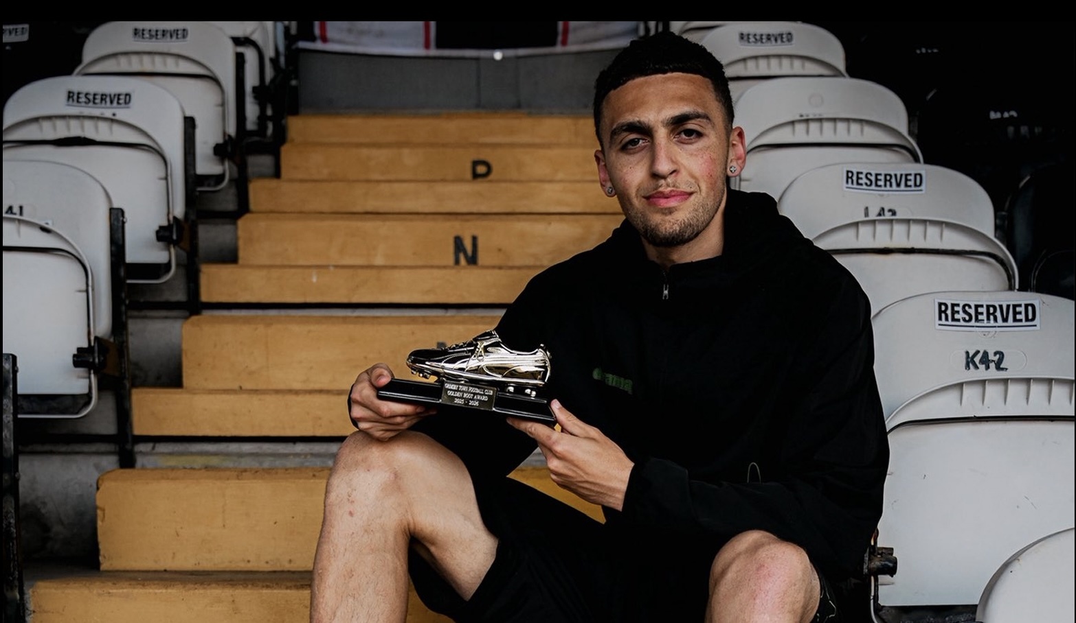 Jaze with his Grimsby golden boot